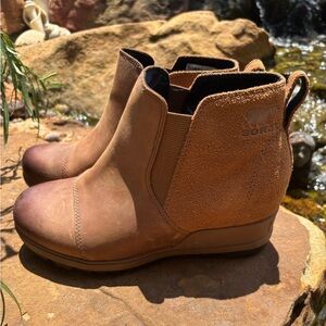 *NEW* Sorel Women's Evie Pull on Brown Ankle Booties size 7.5